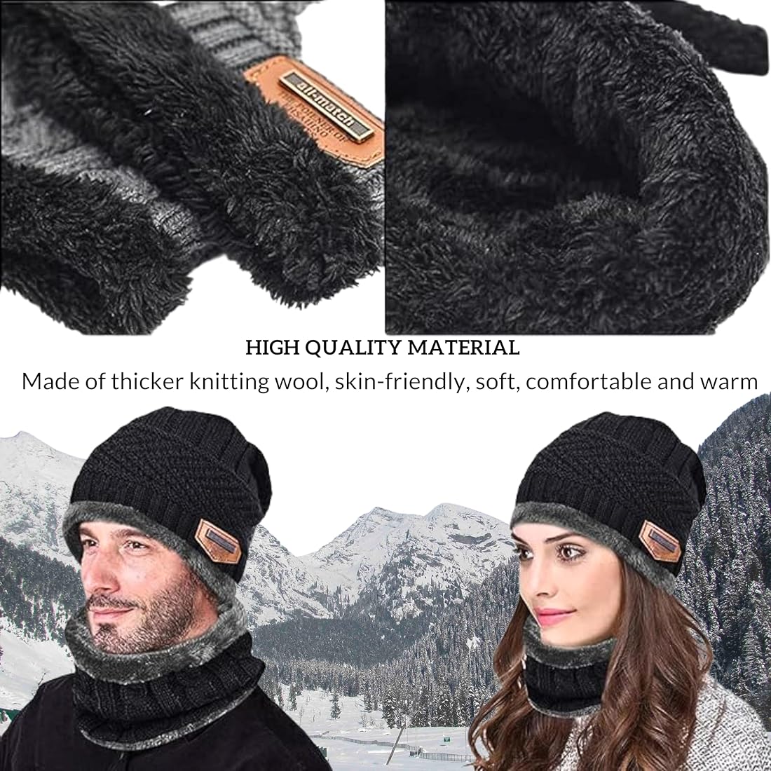 Winter Beanie Fleece Cap and Neck For men women